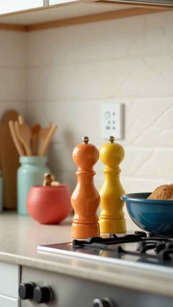 Style a Bright Salt Cellar + Pepper Mill Pair Near the Stove