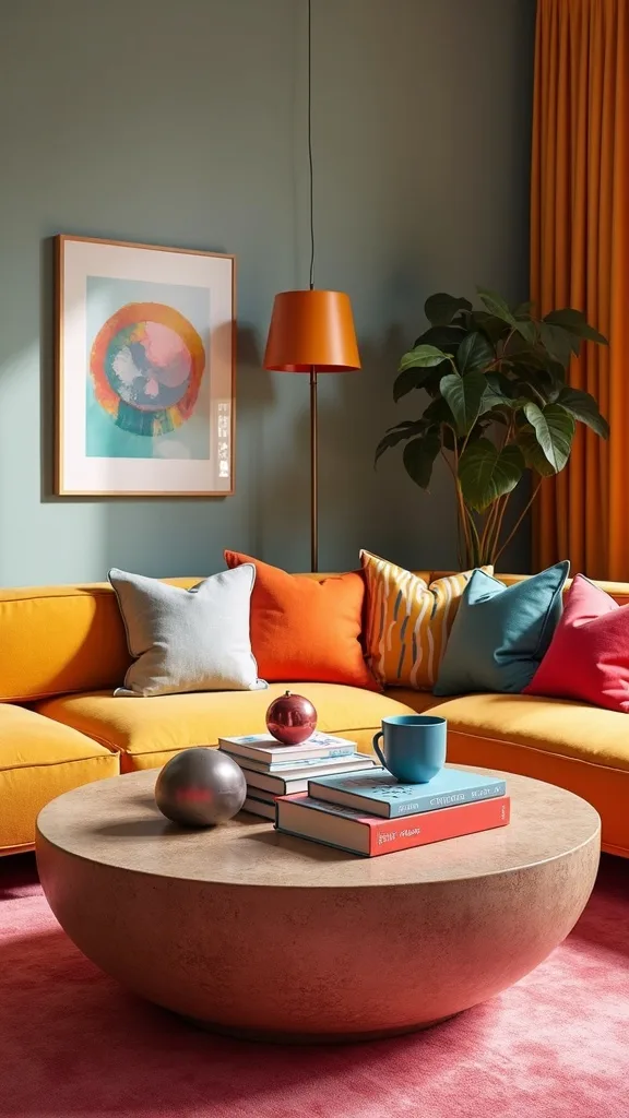 Add a bold coffee table moment with books, lacquer, and one sculptural piece
