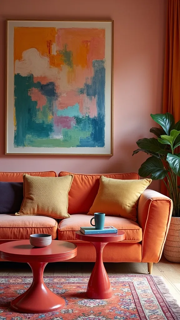 Choose one “wild card” accent colour and sprinkle it three times