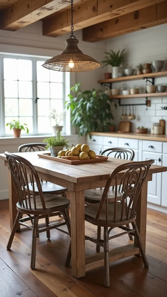 Bring in a Rustic Kitchen Table or Island Alternative for Gathering