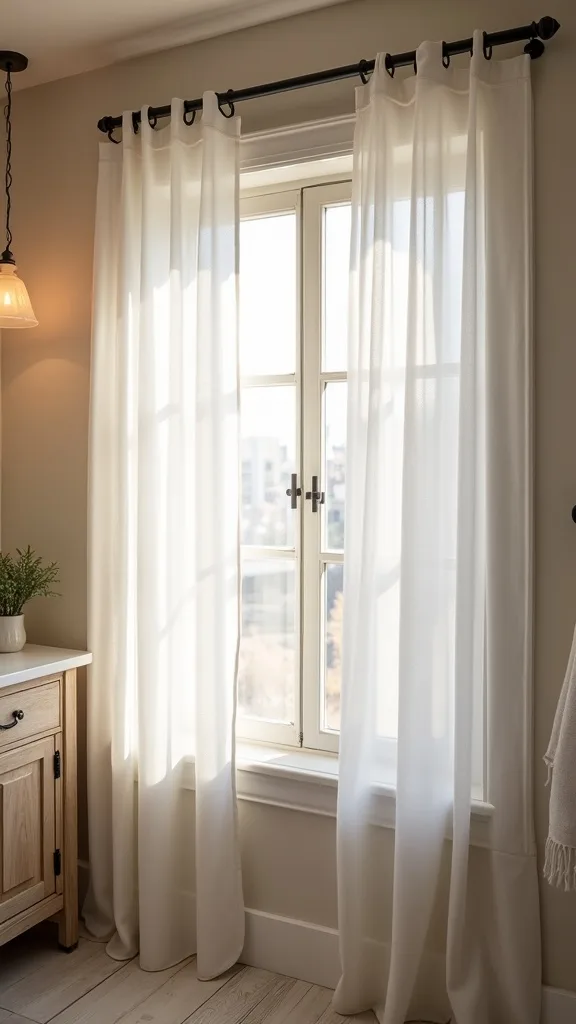Use Simple Cafe Curtains for Softness Without Blocking Light
