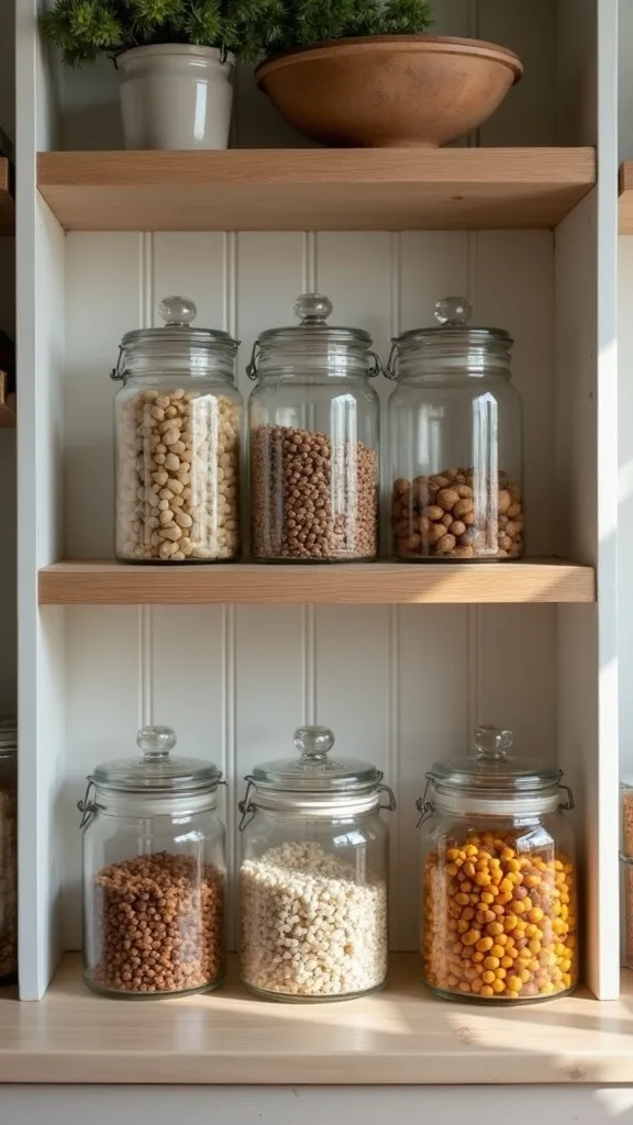 Use Glass Canisters and Jars to Make Pantry Staples Look Pretty
