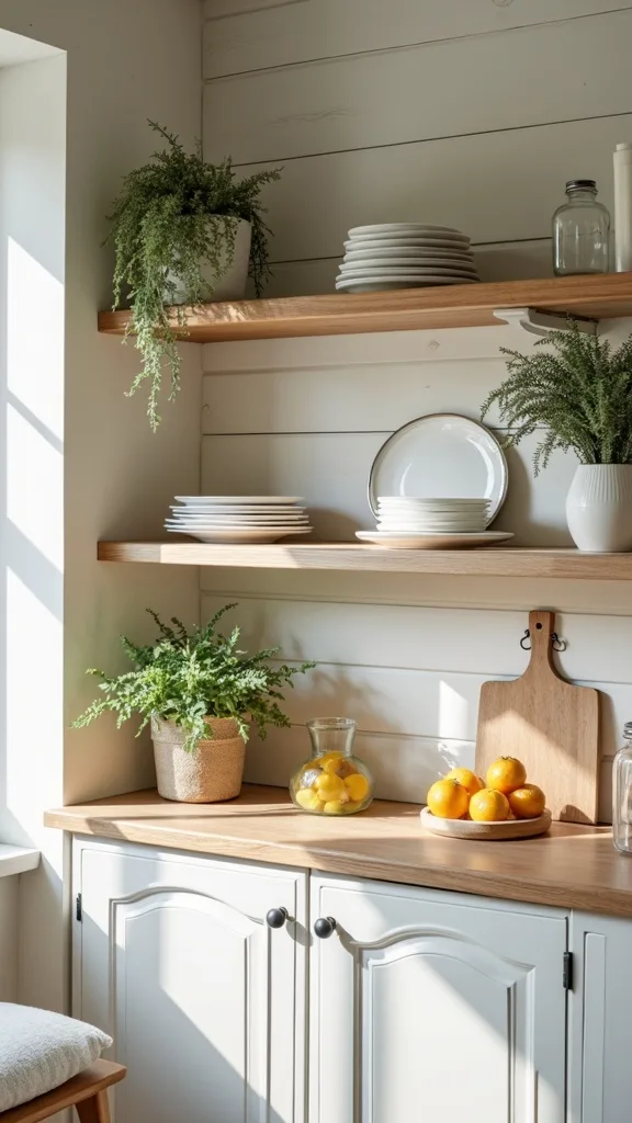 Create a “Summer Serving Shelf” for Platters and Pitchers