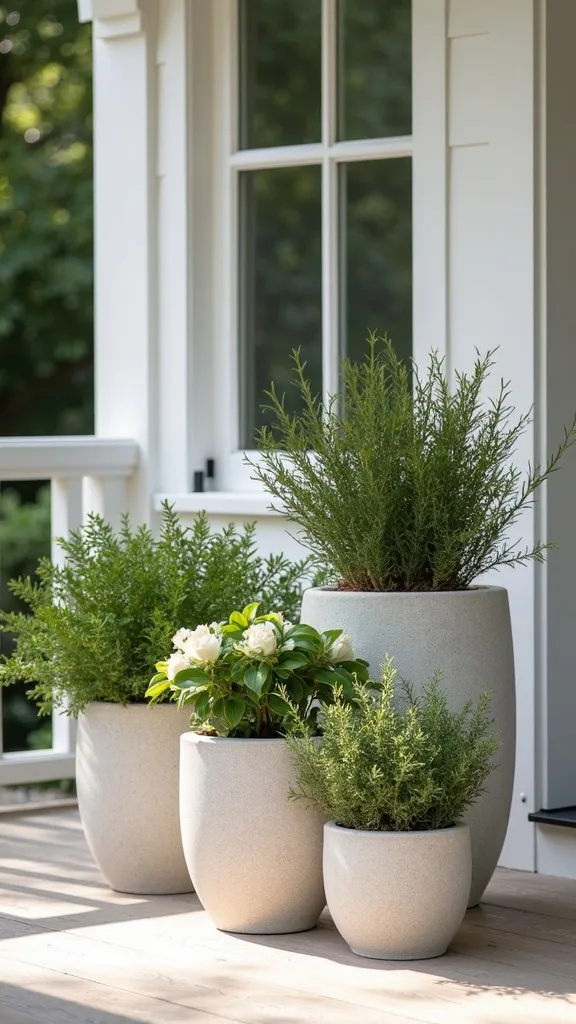 Layered Entry Cluster for a Styled, Coordinated Porch Moment