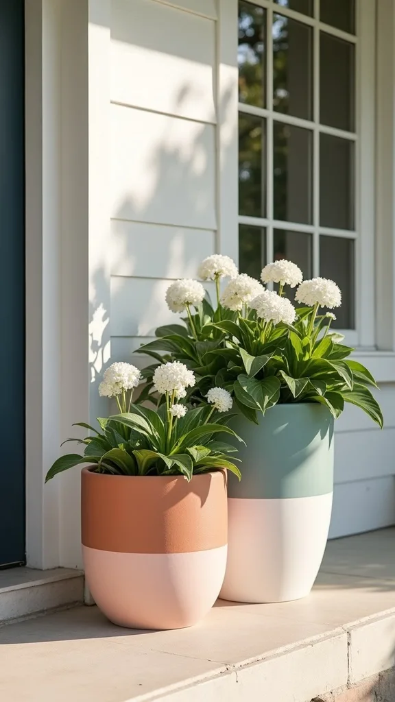 Color-Blocked Pots for a Designer ‘Palette’ Effect