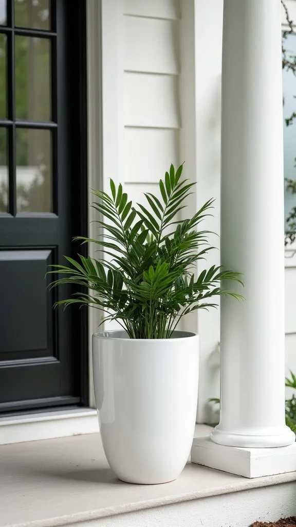 Modern Monochrome Planters for a Clean, Editorial Porch