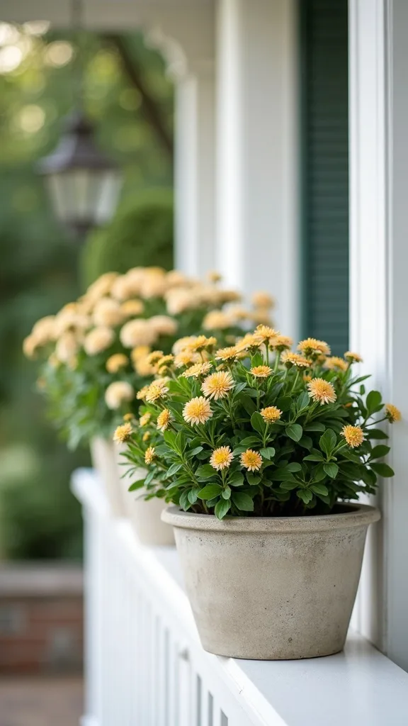Front Porch Planter Box on the Railing for a Soft Edge