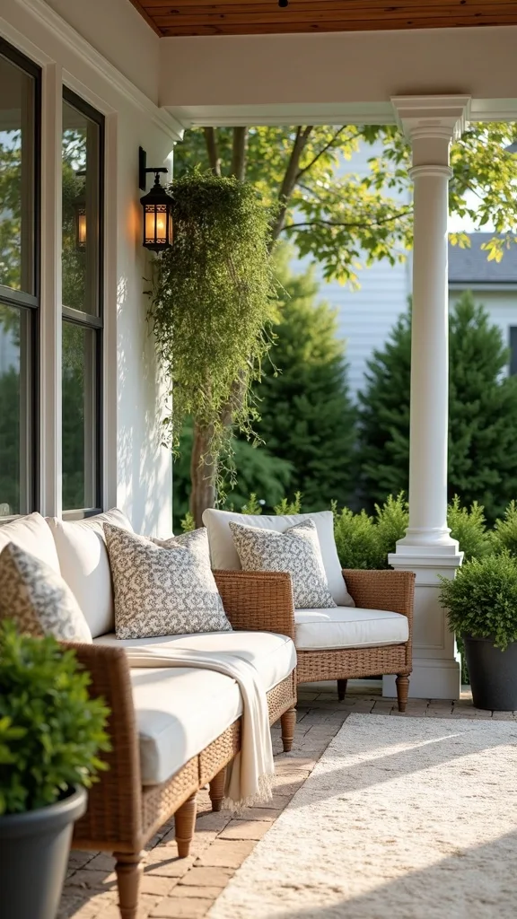 Refresh the porch with outdoor furniture that matches your landscape