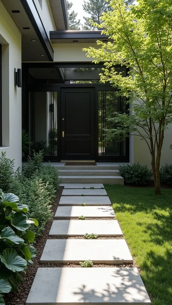 Use a monochrome planting palette for modern, high-end simplicity