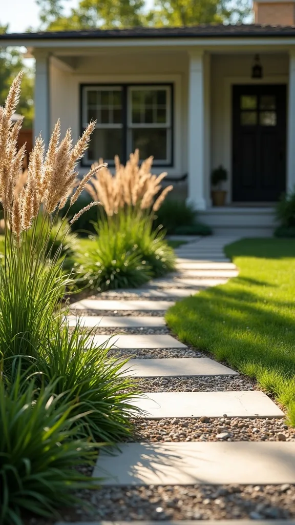Use ornamental grasses to add movement and modern softness