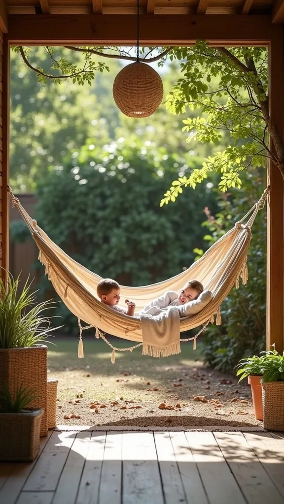 Kid-Friendly Hammock Zone With Clear Rules and Soft Grounding