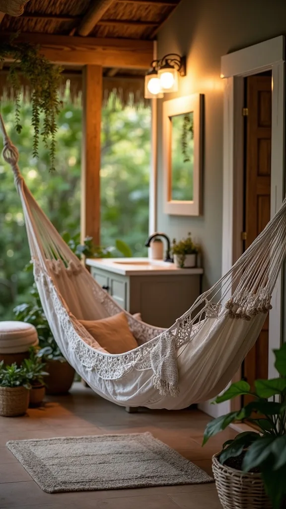 Reading Nook Hammock: Add a Book Caddy and Task Lighting