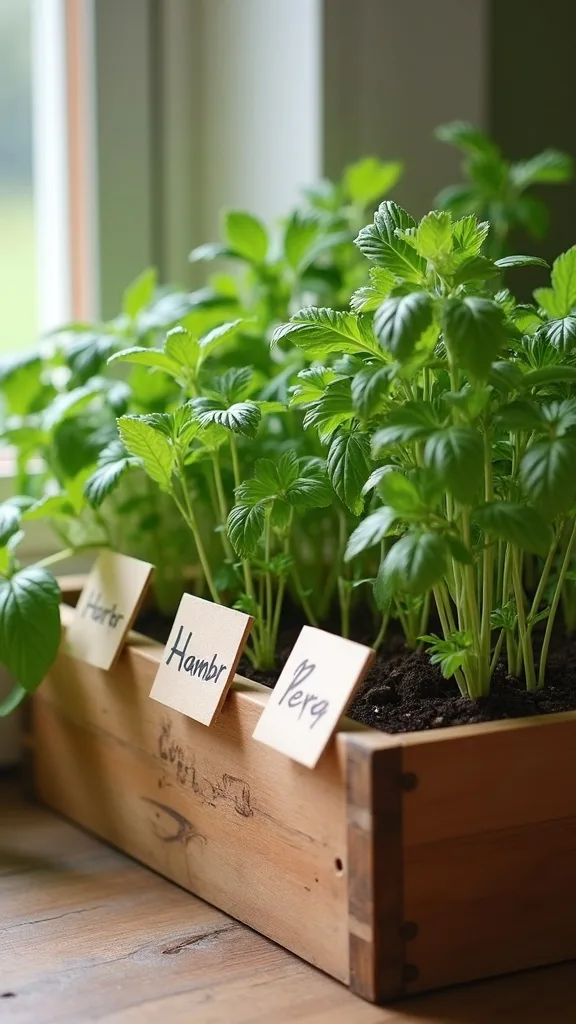 Labeled Herb Dividers That Don’t Fade in Full Sun