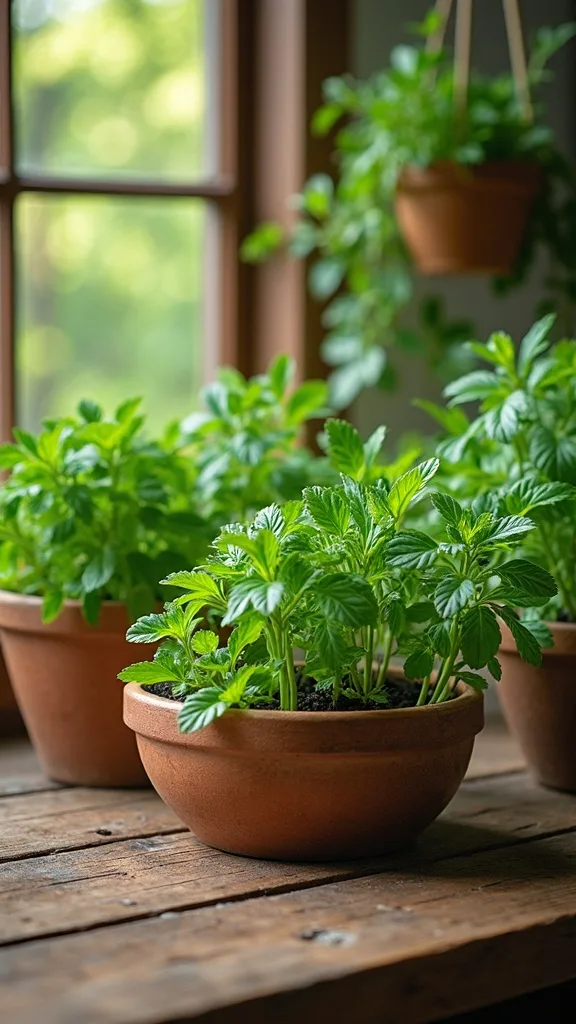 Herb Harvest Station: Outdoor Side Table + Bowl Setup