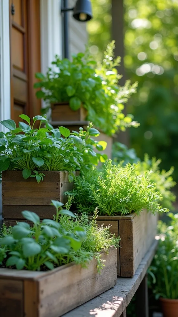 Tiered Container “Herb Steps” for a Budget-Friendly Patio