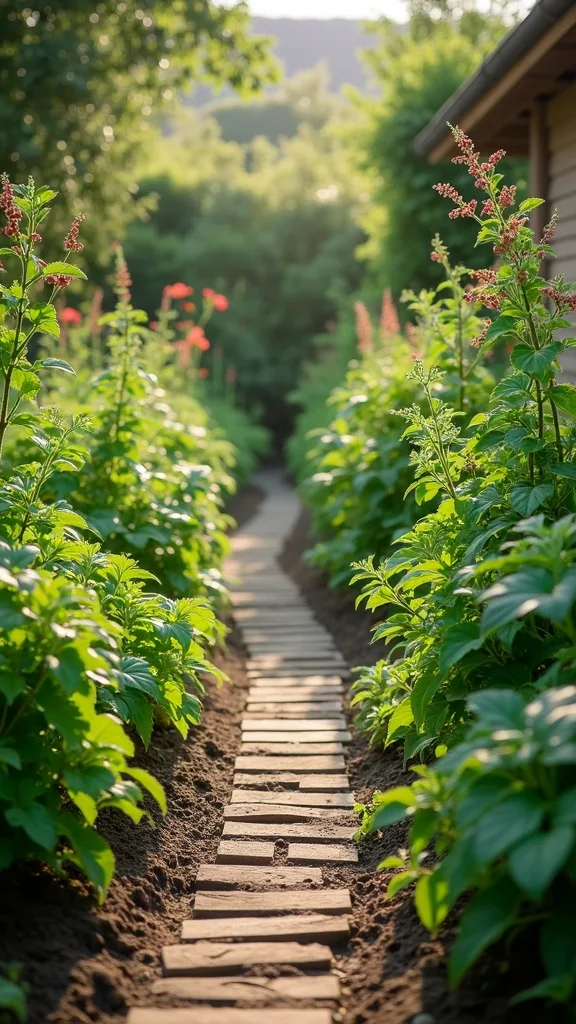 Kitchen Garden Path Layout: Herbs Within 10 Steps of the Door