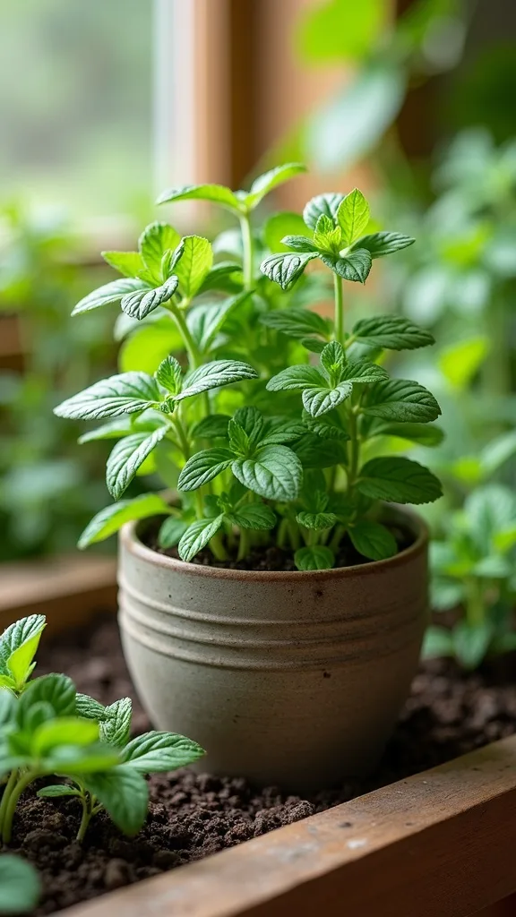 Mint Control Station: Sink a Pot Inside Your Raised Bed