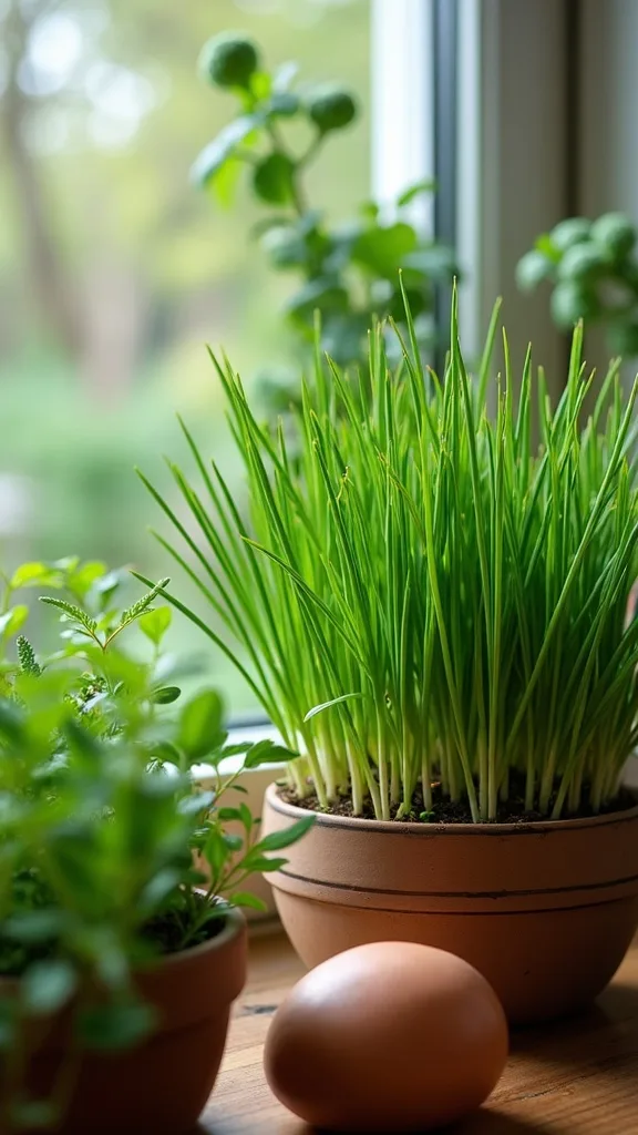 Chives in a Dedicated Corner for Clean, Fast Garnishes