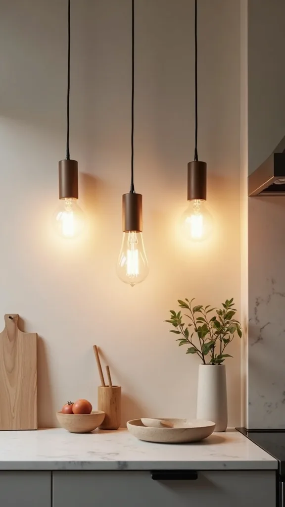 Smart Bulbs in Pendants for Schedules and Scenes