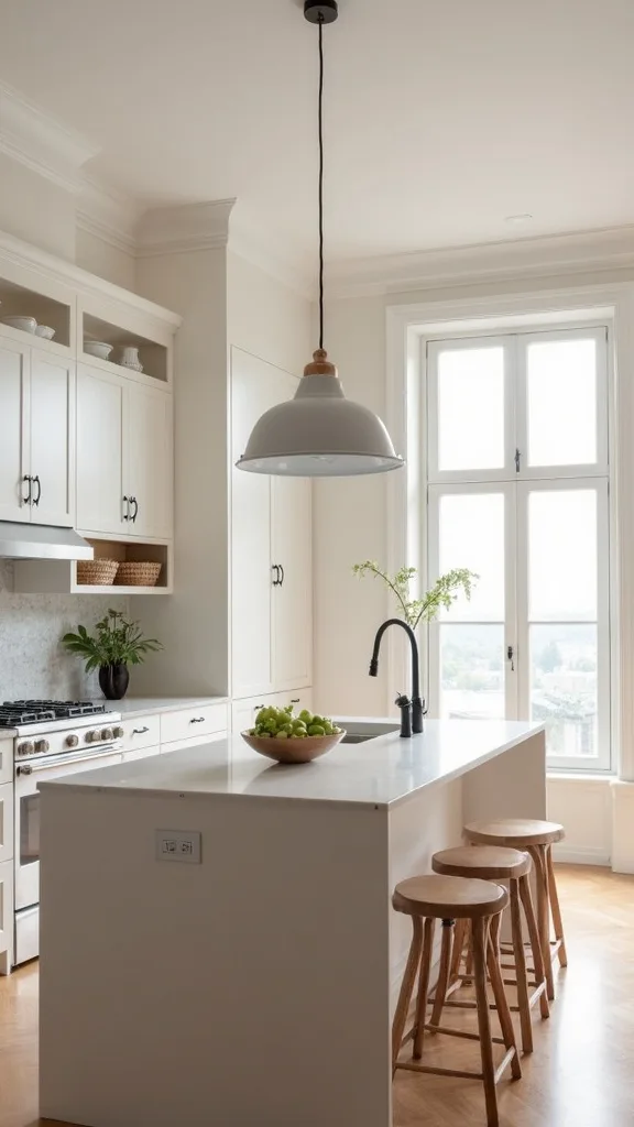 Single Oversized Pendant for a Small Island