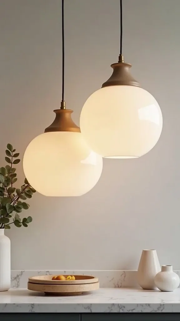 Milk Glass Pendants for Soft, Even Glow