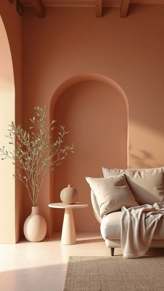 Build the Anchor Scene: Arch + Terracotta + Linen + Olive