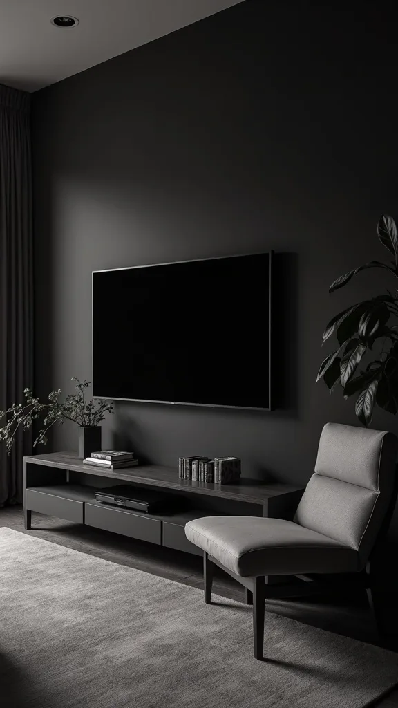 Upgrade Your TV Wall So It Doesn’t Dominate the Moody Palette