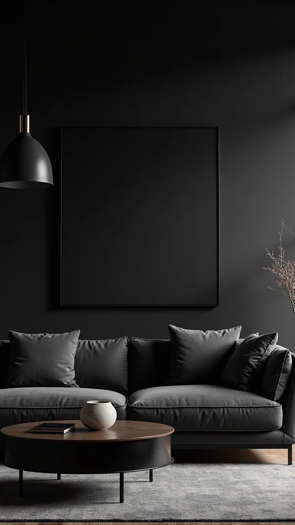 Make a Small Dark Living Room Work With Slim Profiles