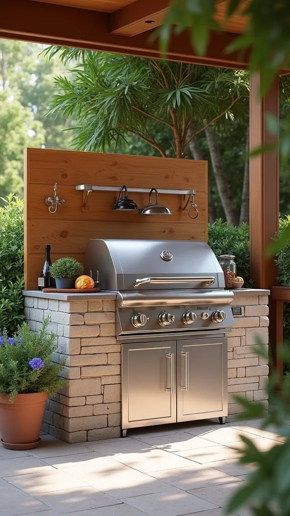 Wind Break Panel for More Consistent Grilling