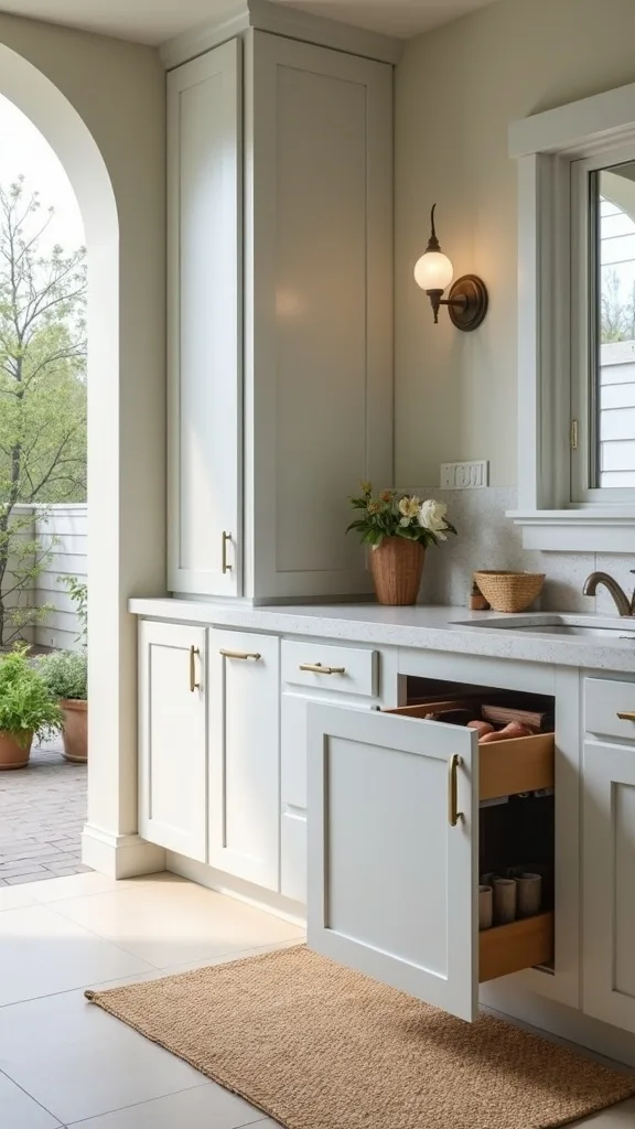 Add a Trash + Recycling Pull-Out Alternative (Without Cabinets)
