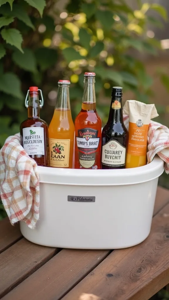 Serve Drinks Smart: A Cooler Station With Labels and Towels