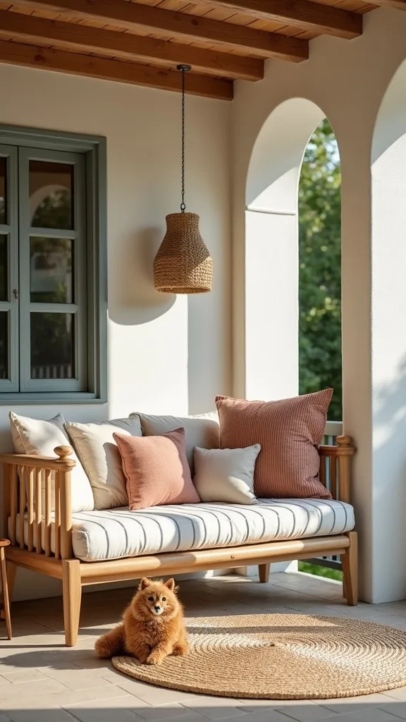 Outdoor Reading Nook with Weather-Resistant Cushioning