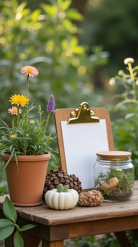 Nature Scavenger Hunt Station (Clipboards + Collection Jars)