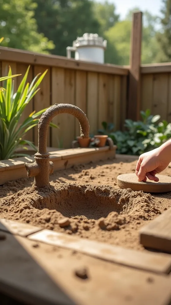 Mud Kitchen with Real Hardware (But Easy Cleanup)