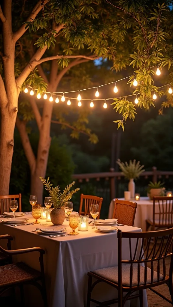 Tree-to-Tree “Moonlit” Drapes for a Natural Party Canopy