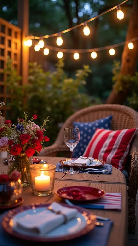 4th of July Color Pop: Red, White, and Blue Accents Without Harsh LEDs