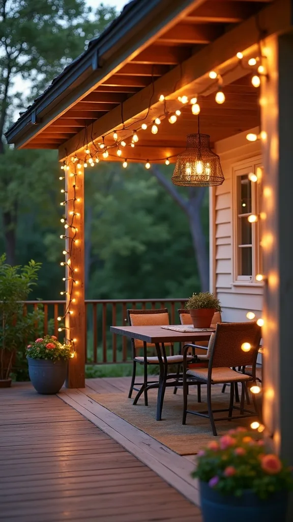 Hiding Cords Along Posts and Siding for a Cleaner Daytime Look