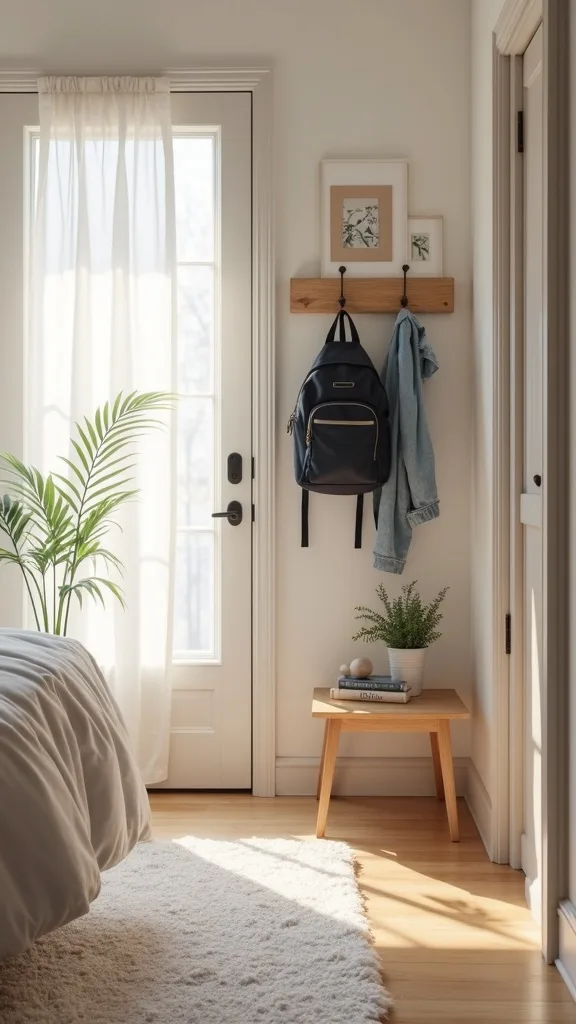 Set Up a “Drop Zone” by the Door for Backpacks and Keys