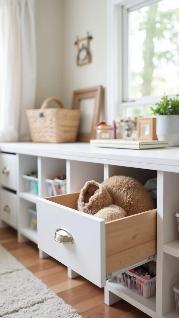 Use Clear Drawer Units for Craft Supplies (and Cap the Quantity)
