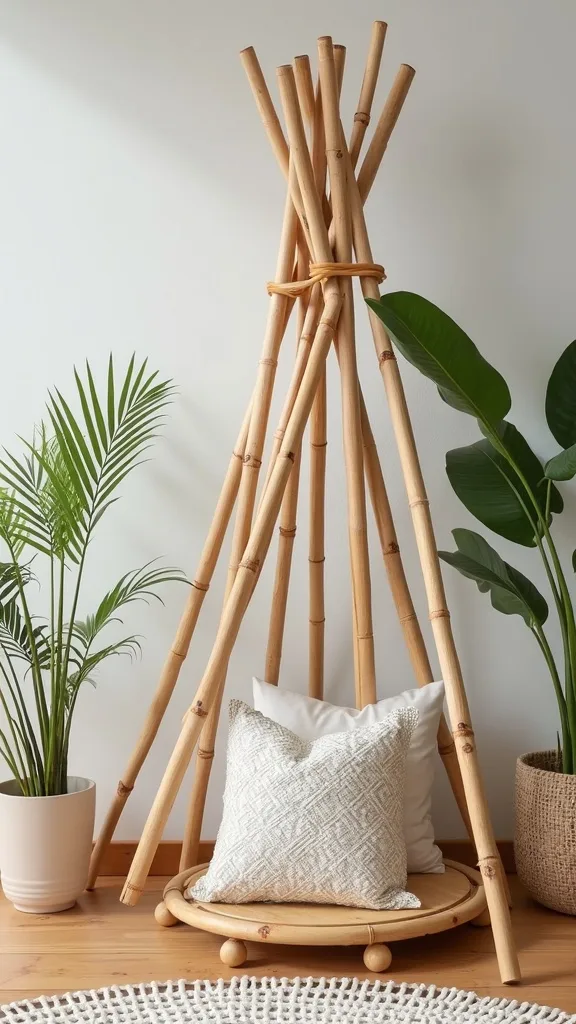 Bamboo Teepee Trellis for Quick Spring Setup