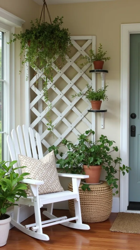 Diagonal Lattice Trellis for Instant Cottage Charm