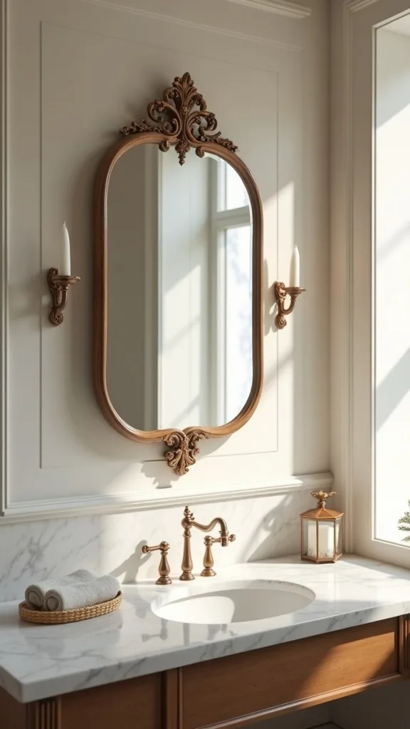 Create a period-correct mirror moment with subtle curves