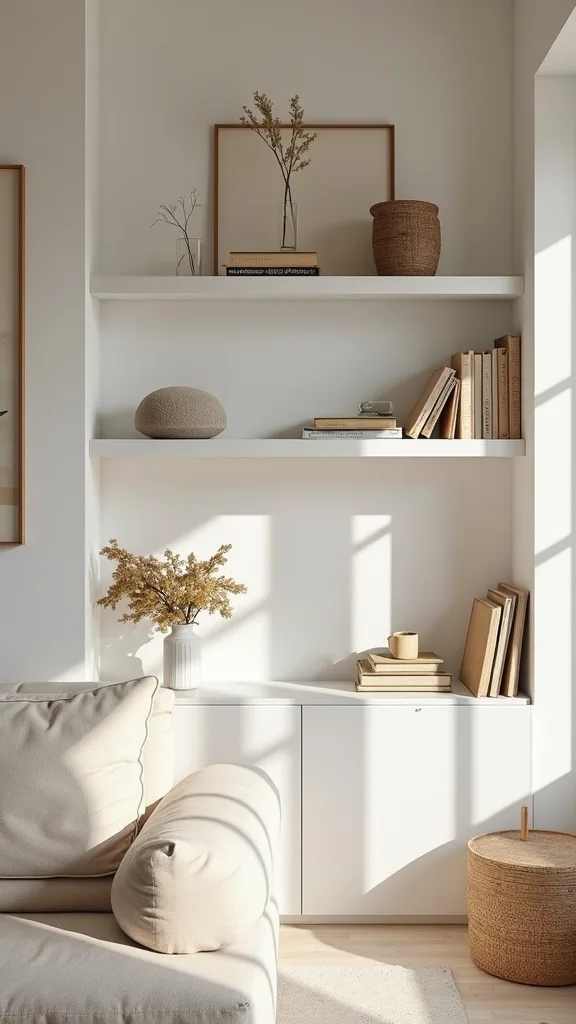 Use negative space on shelves (and stop over-stacking books)