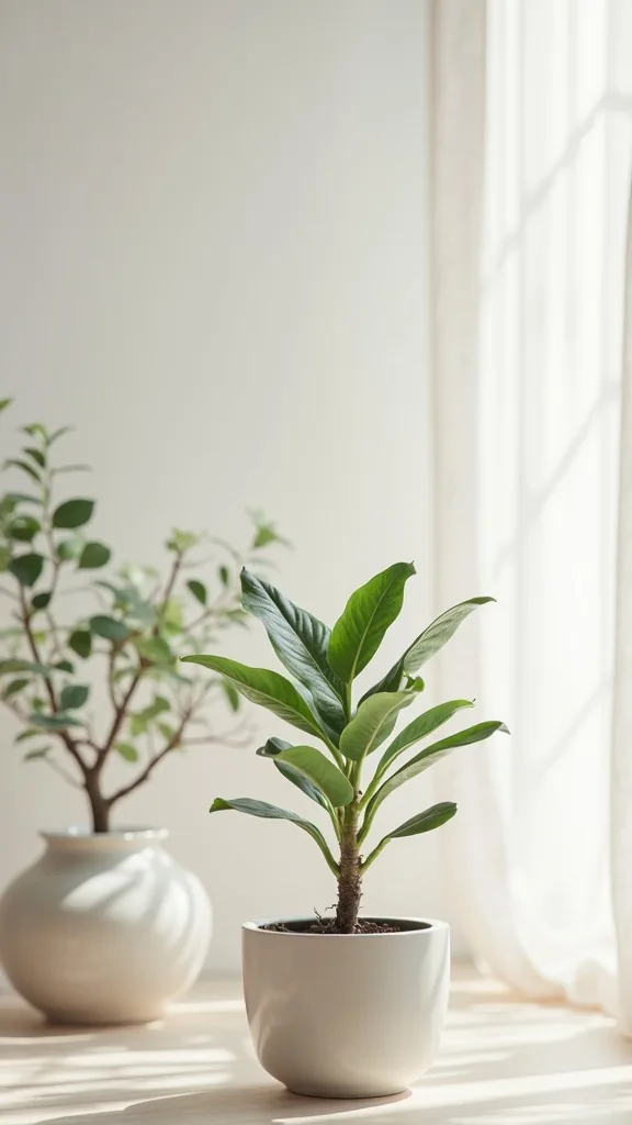 Bring in one living plant (and keep the pot matte)