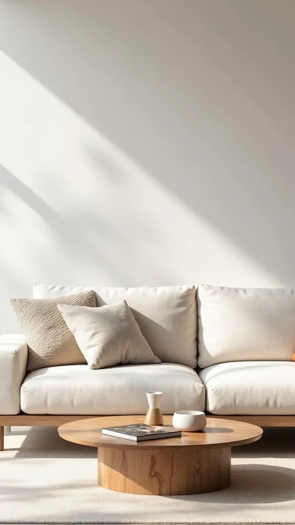 Use low seating energy with a grounded coffee table