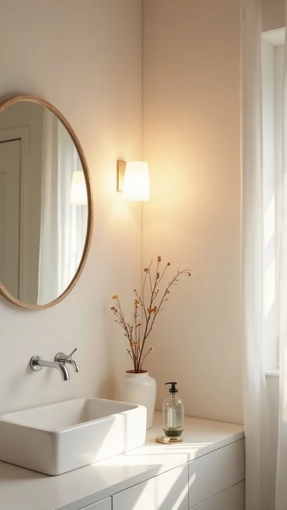 Use warm white lighting and hide the glare