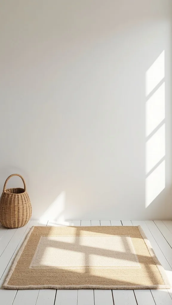 Pick a natural-fiber rug with a calm border