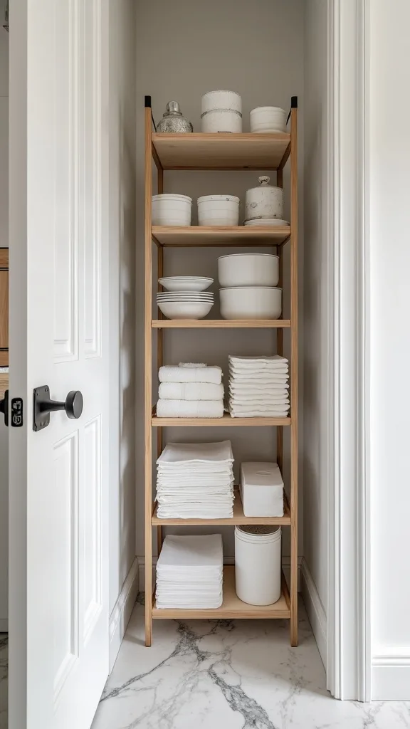 Paper Goods Tower: Vertical Storage for Towels, Napkins, and Plates