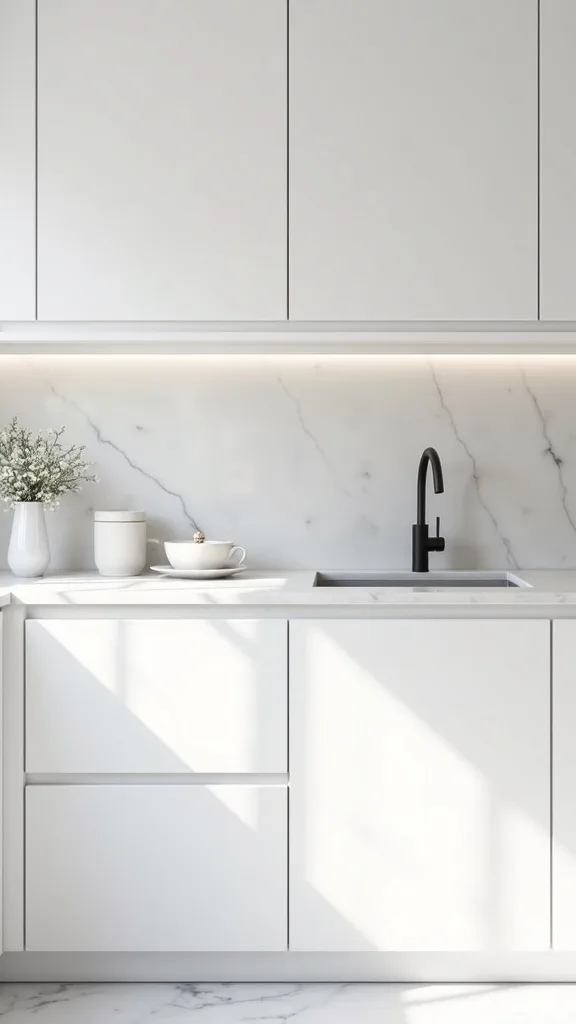 Use Glass-Front Uppers to Break Up Solid White