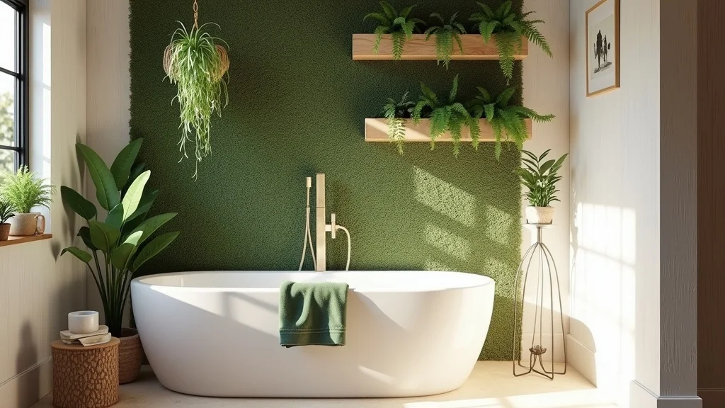 Biophilic Bathroom Design with Indoor Plants